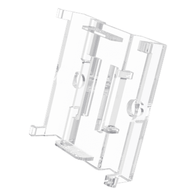 Soporte de Pared para Etiqueta Electrónica / Compatible 2.13" a 7.5" / Policarbonato Transparente / 37x36x10 mm / Diseño Modular ADAPTOR-4124 ACCESSPRO