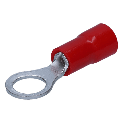Terminal de Anillo Aislado / 3/16" / Calibre 22-16 AWG / Rojo / Paquete 25 piezas