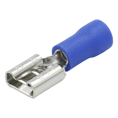 Terminal Hembra Aislada / 16-14 AWG / Conector 0.250" (6.35 mm) / Estilo Push-On / Paquete 25 Piezas