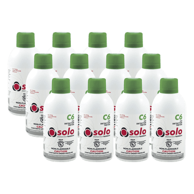 Latas de Gas CO / Monóxido de Carbono Genuino / No Inflamable / UL Clasificado / 12 Piezas / Uso Manual o en Dispensadores SOLOC6-BP SDI