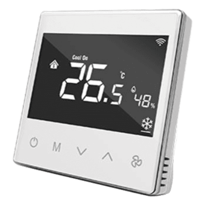 Termostato Z-Wave / Fan Coil 2-4 Tubos / 3 Velocidades / 0-10V / 85-260V AC o 12-24V DC / 86x86x14 mm (3.4x3.4x0.55 in) MH54A SMARTHOME BY EPCOM