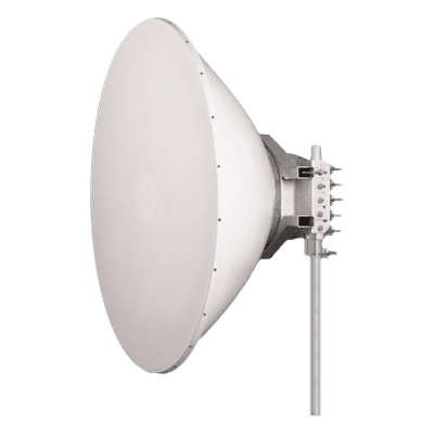Antena direccional / Parábola profunda / 6.4 ft / 4.9-6.4 GHz / 38 dBi / Acero inoxidable / Dual polarización 90° y 45° JRC38DDMIMO JIROUS