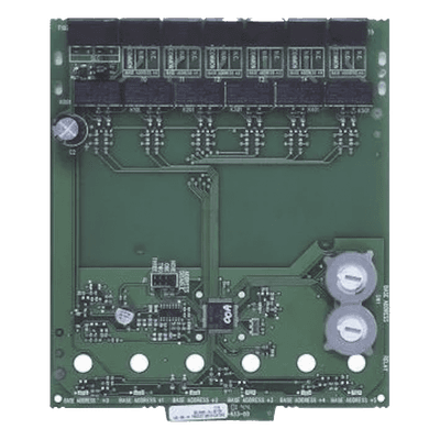 Módulo de Control Direccionable / 6 Relevadores Form-C / Dirección Automática 01-154 / Terminales Extraíbles 12-18 AWG / LED de Estado por Punto / Montaje en Gabinete o Chasis