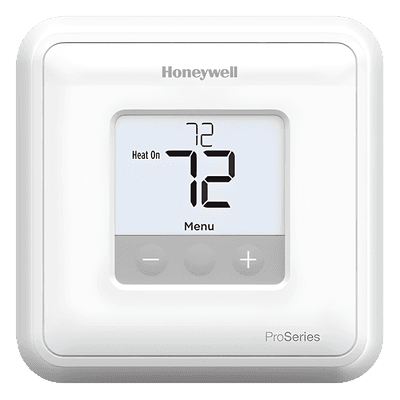Termostato No Programable / 1 Etapa Calor/Frío / 20 a 30 VAC o 750 mV / Pantalla 2.37 in² con Retroiluminación LED / Montaje UWP