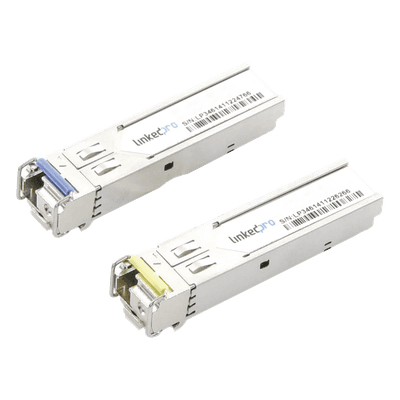 Transceptor Óptico SFP+ Bidireccional / 10 Gbps / Monomodo 1270 & 1330 nm / Alcance 5 km (16,404 ft) / LC/UPC Simplex / DDM / Hot-Pluggable / 2 Piezas LP-IND-SFP-BD-10G-5 LINKEDPRO BY EPCOM
