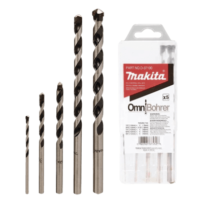 Juego de Brocas para Concreto / 5 Piezas / 3.0 a 9.5 mm / Mango Hexagonal 1/4" / Longitudes 70 a 160 mm