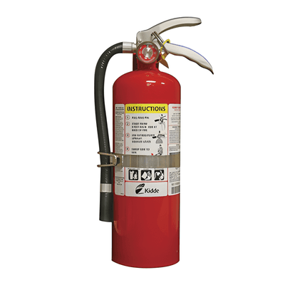 Extintor desechable / polvo químico seco multipropósito / UL 3-A,40-B:C / 5.5 lb / soporte metálico incluido / paquete de 6 PRO5MPV KIDDE