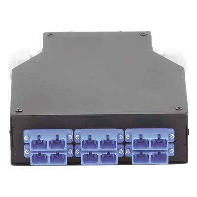 Distribuidor de Fibra Óptica / Riel DIN / 6 Acopladores SC/UPC Dúplex Monomodo / Charola 24 Fusiones / IP67 / 4x12.6x14.2 cm LP-RDSCUSM LINKEDPRO BY EPCOM