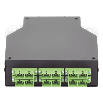 Distribuidor de Fibra Óptica / Riel DIN / 6 Acopladores SC/APC Dúplex Monomodo / Charola 24 Fusiones / 1.57 x 4.96 x 5.59 in LP-RDSCASM LINKEDPRO BY EPCOM