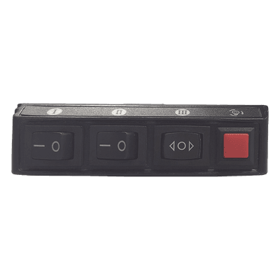 Switch de Control de Patrones de Destello / 5 Interruptores / 12 VCC / 15 A / 104 mm x 55 mm x 33 mm / 4.1 x 2.2 x 1.3 pulgadas XDKQH02 EPCOM INDUSTRIAL SIGNALING