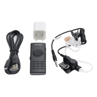 Kit Micrófono Solapa Inalámbrico Bluetooth / PTT Integrado / Tubo Acústico / Conexión Dual / Clip 360° BTH300MAXKIT2 PRYME