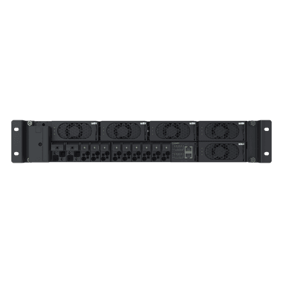 Rectificador de Telecomunicaciones / -48 VDC 200A / Entrada 220/380 VAC Trifásica / Eficiencia >96% / 2U Rack 19 pulgadas / Hot-Swap / RS485