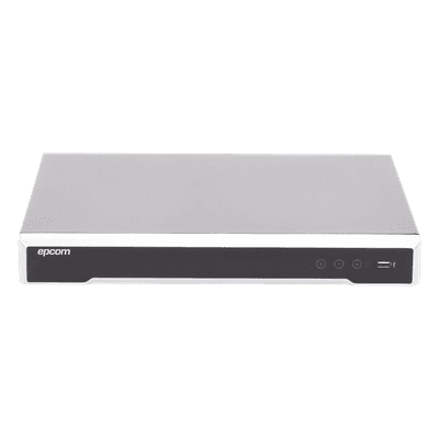 (ACUSENSE / Evita Falsas Alarmas) DVR 4K / 16 Canales TURBOHD + 16 Canales IP / 2 Bahía de Disco Duro / Audio por Coaxitron / Salida de Vídeo en 4K EV-8016TURBO-DL(E) EPCOM PROFESSIONAL