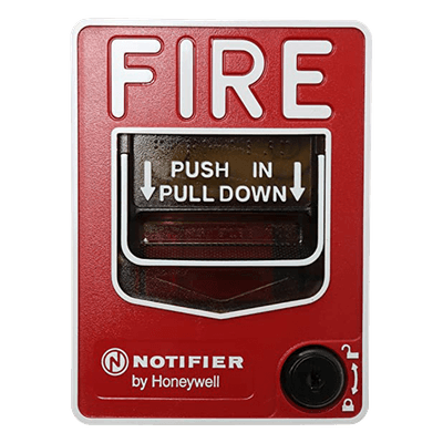 Estación Manual de Alarma Contra Incendio / Doble Acción / Con Cerradura y Llave / Exterior / UL 38 / ADA / Caja SB-I/O Incluida NBG-12LOB NOTIFIER