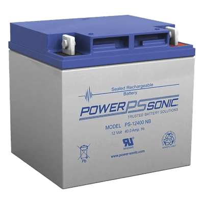 Batería de Respaldo AGM/VRLA / 12V / 40AH / Terminales NB4 / Vida Útil 5 Años / Caja ABS Resistente a Impactos