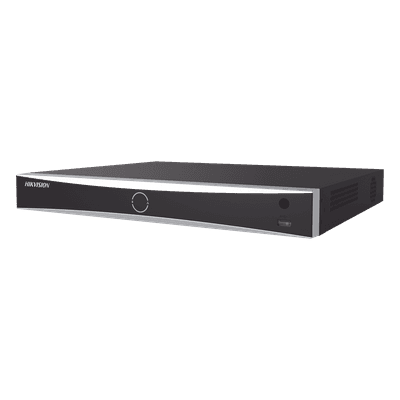 NVR 12 Megapixel (4K) / 16 Canales IP / 16 Puertos PoE+ / Reconocimiento Facial / AcuSense (Evita Falsas Alarmas) / 2 Bahías de Disco Duro / Switch PoE 300 mts / HDMI en 4K / Alarmas I/O / 300 Metros PoE Modo Extendido DS-7616NXI-K2/16P HIKVISION
