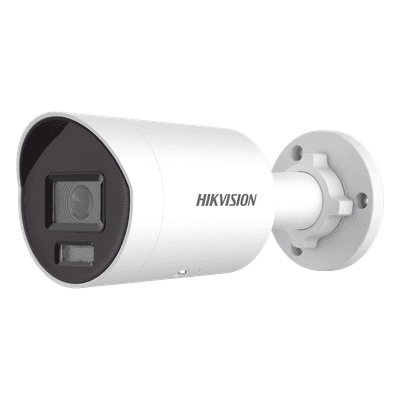 [Dual Light + ColorVu] Bala IP 8 Megapixel (4K) / Lente 2.8 mm / 40 mts IR + 40 mts Luz Blanca / Microfono Integrado / Exterior IP67 / WDR 130 dB / ACUSENSE (Filtro de Falsas Alarmas) / Captura Facial / PoE / Metal / ACUSEARCH DS-2CD2087G2H-LIU HIKVISION