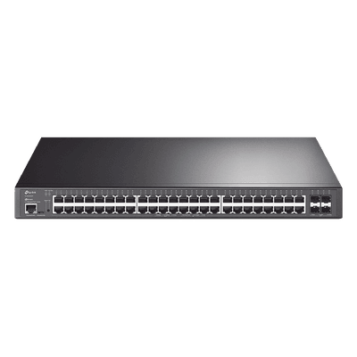 Switch L2+ PoE+ / 48 Puertos Gigabit PoE+ / 4 Puertos SFP+ 10G / Presupuesto PoE 500W / Rendimiento 176 Gbps / Montaje en Rack TL-SG3452XP TP-LINK