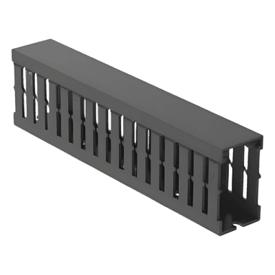 Canaleta Ranurada de PVC con Tapa / Tipo F / 32 mm x 53.8 mm / 2 m (6.56 ft) / Gris FC1X2LG2 PANDUIT