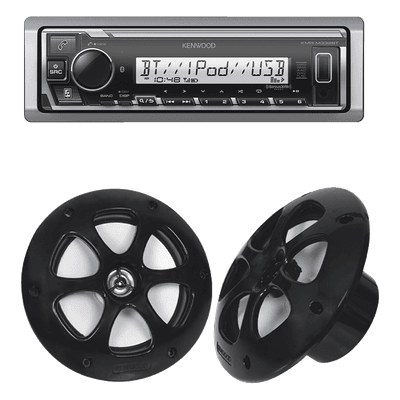 Estéreo Marino con Bluetooth / Pantalla 255 Segmentos / Ecualizador 13 Bandas / Bocinas 6.5' Resistentes al Agua / 3 Salidas Preamplificadas 4.0V