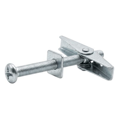 Taquete Mariposa / 1/4" x 3" (6.4 mm x 76 mm) / Acero Pregalvanizado / Alas Expandibles / Tornillo #12 SHTM143 ANCLO