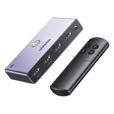 Switch HDMI 2.1 / 3 Entradas 1 Salida / 8K@60Hz 4K@144Hz / HDR Dolby Vision / Carcasa Aluminio / 11.5 ft 15604 UGREEN