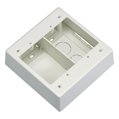 Caja de Pared Superficial Doble, Con Divisor, Uso Universal con Placas de Pared, Color Blanco Mate JBP2SIW PANDUIT