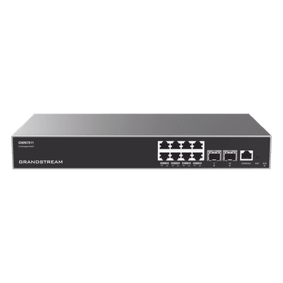 Switch Capa 3 Administrable / 8 Puertos Gigabit / 2 Puertos SFP+ 10G / 56 Gbps Capacidad de Conmutación / Administración Cloud GWN7811 GRANDSTREAM
