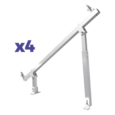 Caja de accesorios de aluminio anodizado / Montaje techo / Arreglo 1x4 / Inclinación 20°-45° / Resistencia viento 136 km/h EPLAMO011X4PRO EPCOM POWERLINE