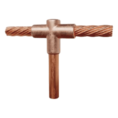 Molde para soldadura exotérmica / Tipo T / Tope varilla 5/8 in. (15.9 mm) / Cable 4/0 AWG / Ángulo recto / Carga 115 TGM-CPV-5/8R-4/0 TOTAL GROUND