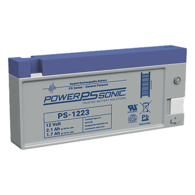 Batería de respaldo / 12V / 2.1Ah / AGM-VRLA / Terminales PC / 5 años vida útil / UL reconocida PS-1223-PC POWER SONIC