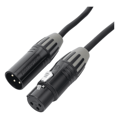 Cable XLR / 3 Polos / Conectores Macho-Hembra / Contactos Dorados 24k / Triple Blindaje / 5 m (16.4 ft) / Nylon Flexible CMC-MF3-MM3-L-5M COSMICONN