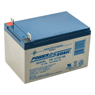 Batería de Respaldo AGM/VRLA / 12V / 12Ah / Terminales NB1 / 5 Años Vida Útil / Sin Mantenimiento / Operación Multiorientación PS-12120-NB1 POWER SONIC