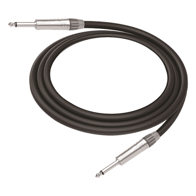 Cable de Audio / Conectores 1/4 in Mono / Triple Blindaje / Cobre Puro / 3 m (9.8 ft) / Carcasa Cromada CGT-PM-PM-L-3M COSMICONN