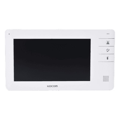 Monitor de Videoportero / 7 Pulgadas / 2 Frentes de Calle / Montaje en Superficie / 15 VCD KCVS701EBC KOCOM