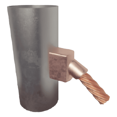 Molde para Soldadura Exotérmica / Cable 1/0 a Tubo 2" a 4" / Carga #90 / Temperatura 2500 °C TGM-C45TV-1/0-2-4 TOTAL GROUND
