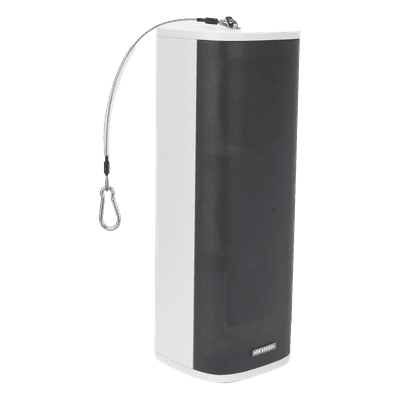 Bocina IP Columna / 60 Watts / Exterior IP66 / Almacenamiento 4 GB / 2 Entradas de Alarma / Audio Bidireccional DS-QAZ1460G1 HIKVISION