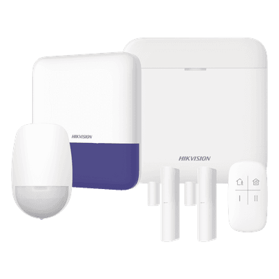 Kit de Alarma Inalámbrica / 48 Zonas / LAN y Wi-Fi 2.4 GHz / Sirena Exterior 110 dB / Batería de Respaldo 35 h / PIR 15 m (49.2 ft)