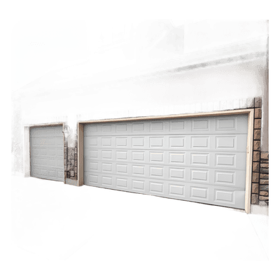 Puerta de Garage Residencial / Panel Calibre 26 / Relleno Poliuretano 43 mm / Densidad 45 kg/m³ / Diseño Americano / Operación Silenciosa