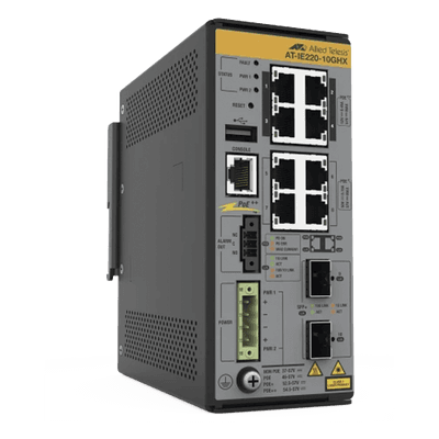 Switch Industrial Ethernet / 8 Puertos PoE++ Gigabit / 2 Puertos SFP+ 10G / Layer 2+ / -40°C a 75°C / Sin Ventilador