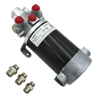 Bomba Hidráulica de Engranajes / 12 V CC / Reversible / Caudal 3.0 L/min / Desplazamiento 290-960 cc / Conexiones ORB / Embarcaciones hasta 21 m (70 ft)