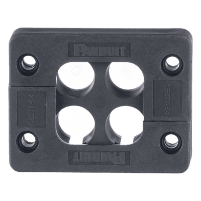 Pasacables de 4 Orificios de Marco Rectangular de 1.81" X 1.42", IP54, para Cables Terminados, color Negro CEST1-B4 PANDUIT