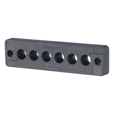 Pasacables de 6 Orificios en Línea 4.41" X 0.67" IP65, para Cables Terminados, Color Negro CEST2-A6 PANDUIT