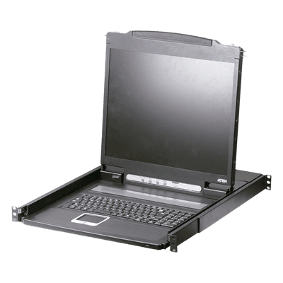 Consola LCD KVM / 19 pulgadas / Resolución 1920x1200 / Montaje rack 1U / Rotación 120° / PS/2 y USB CL1000N ATEN
