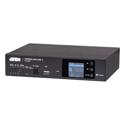 Sistema de Control Compacto / CPU Cuatro Núcleos / 1 GB RAM / LAN Dual Aislada / Resolución 1920x1200 / 10 Usuarios Simultáneos / 1U VK1200 ATEN