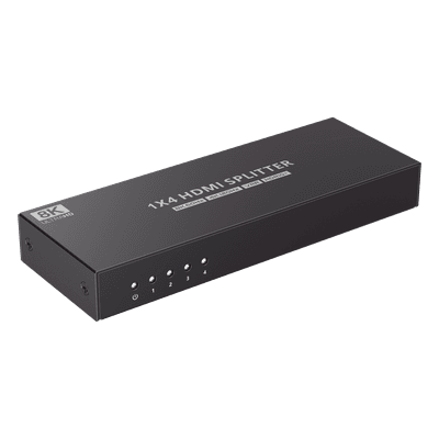 Splitter HDMI / 1 Entrada x 4 Salidas / 8K@60Hz / 4K@120Hz / 48 Gbps / HDR10+ / Dolby Vision / HDCP 2.3 TT314-8K EPCOM TITANIUM