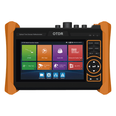 Tester Profesional OTDR y Video / Alcance 150 km (93.2 mi) / Rango Dinámico 34 dB / Pruebas 4K/8K / PoE Integrado / Pantalla 5.4" Táctil / Wi-Fi 2.4 GHz TPTURBO4KOTDR EPCOM