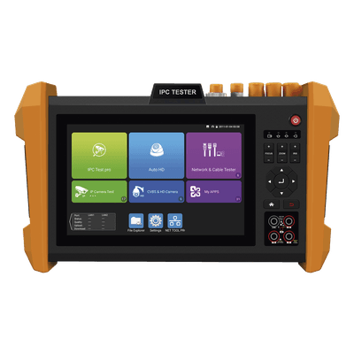 Tester Multifunción / Pantalla Táctil 7" / Prueba IP/HD Coaxial 4K/8K / Wi-Fi Dual Band / TDR 1.2 km (3937 ft) / Medidor de Potencia Óptica / Láser 100 m (328 ft)