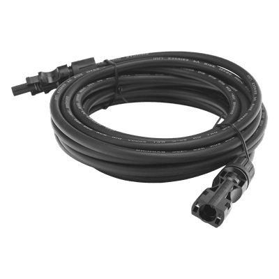 Cable Fotovoltaico / 2.5 m (8.2 ft) / 10 AWG / Terminales MC4 Macho-Hembra / 30A / Negro CBLMC42P5MBLKV2 EPCOM POWERLINE