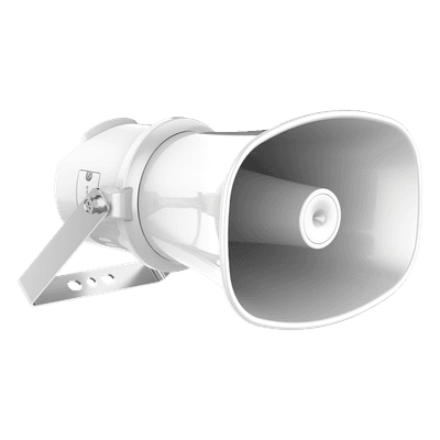 Altavoz IP Tipo Trompeta | 7 Watts | PoE+ | Integración con Hik-Central Professional | Reproducción de Audio vía Red | IP67 | Salida de 12 VCD | Metal | compatible con Hik-Connect DS-QAZ1307G1T-E HIKVISION